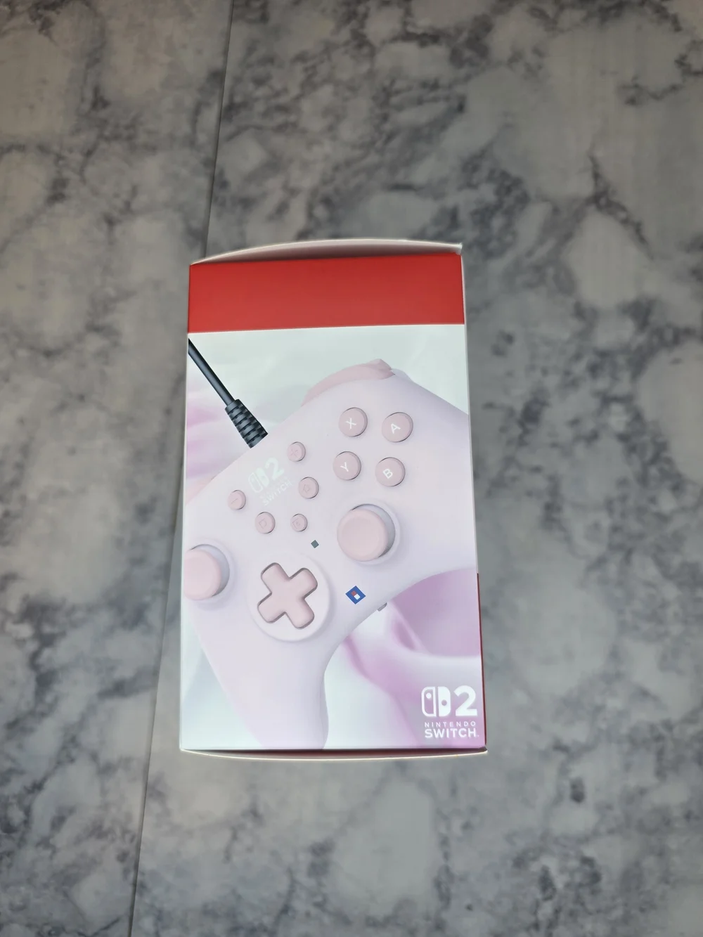 Nintendo Switch 2 Wired Controller Pink Horipad Turbo